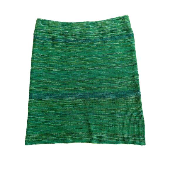 Verge Girl 8 Birdies Green Marled Knit High Rise Body Con Mini Skirt Large - Picture 6 of 6